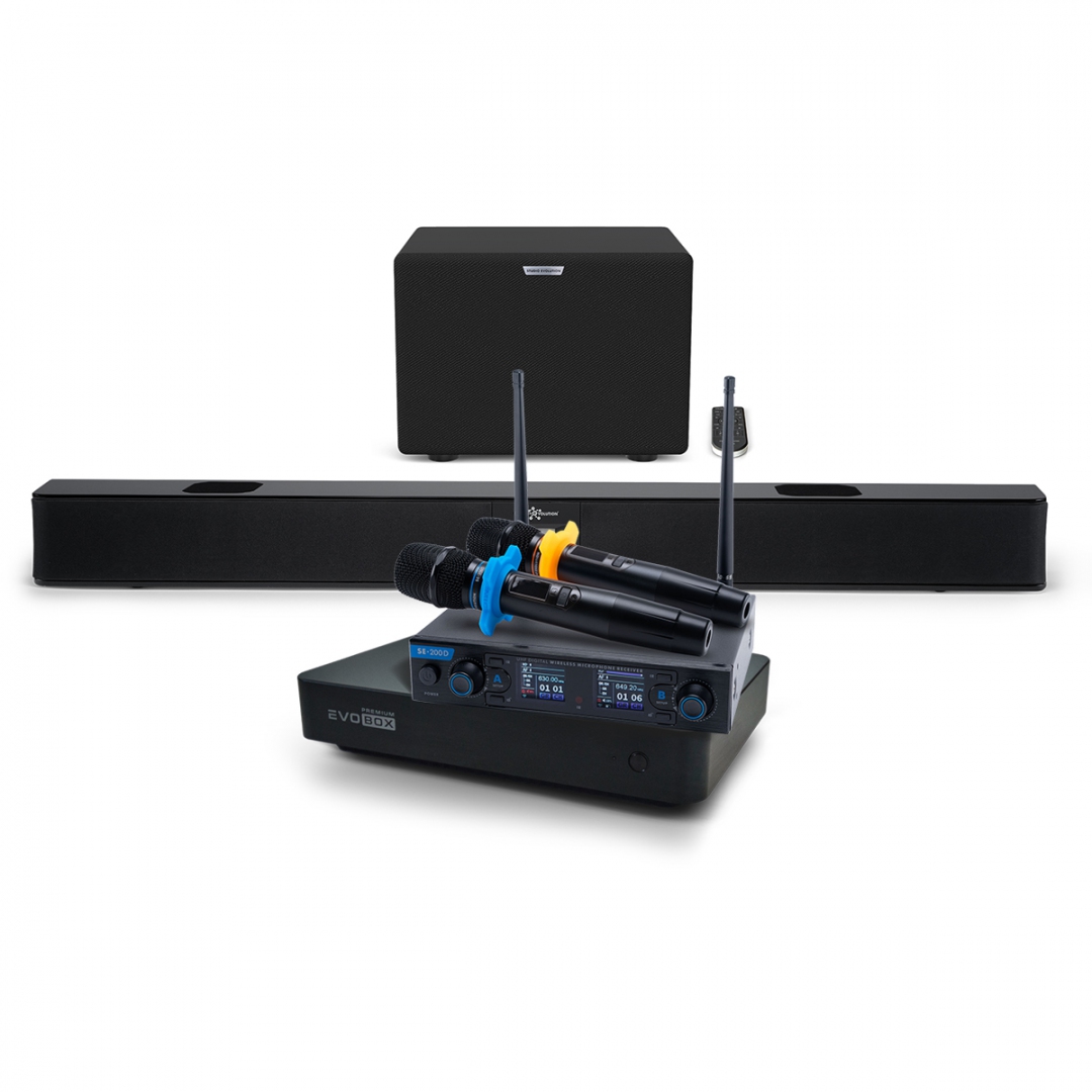 Hi-End караоке-система EVOBOX Premium + EvoSoundBar (саундбар с караоке) в Гудермесе