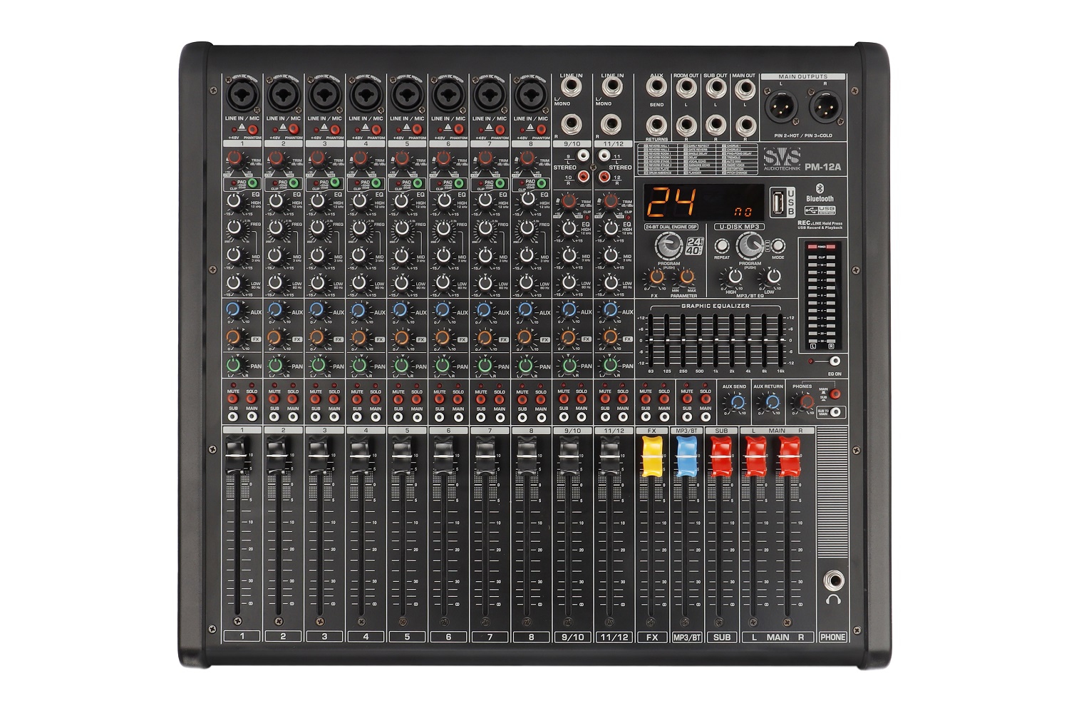 SVS Audiotechnik mixers PM-12A Активный аналоговый микшерный пульт, 12-канальный в Гудермесе